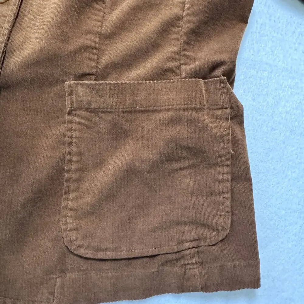 🌶️ Lands’ End Brown Corduroy Blazer Size 16